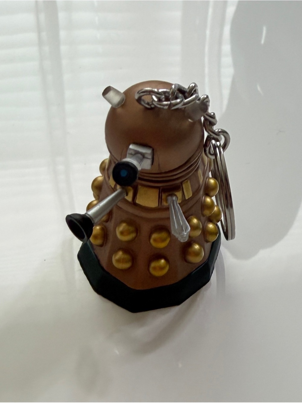 Gold Dalek Keychain Figurine - Collectible Home Accessory